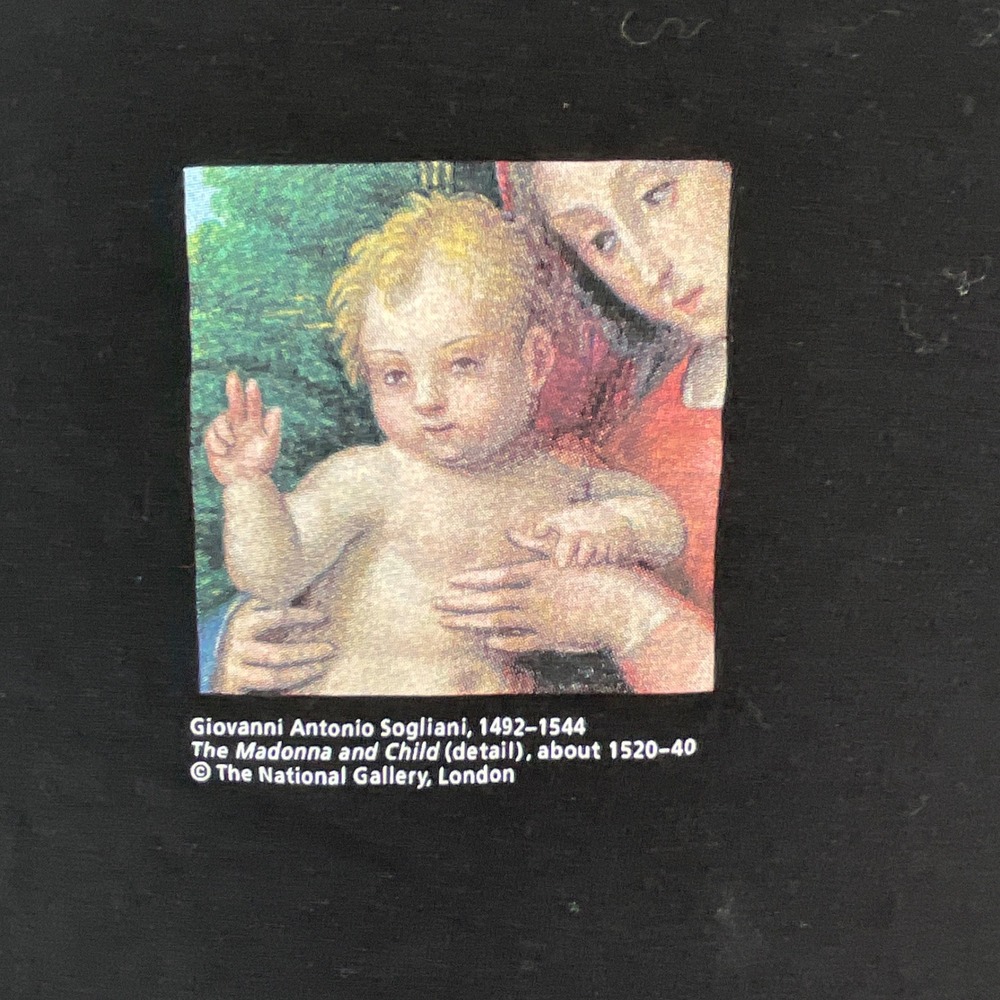 Sogliani Madonna Child Request The National Gallery Men Small Black Graphic Tee